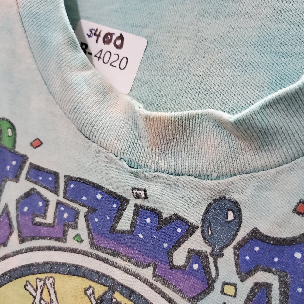 VINTAGE Grateful Dead Men Shirt Xl Tie Dye 1990 Liquid Blue Capricornus READ - Picture 14 of 16